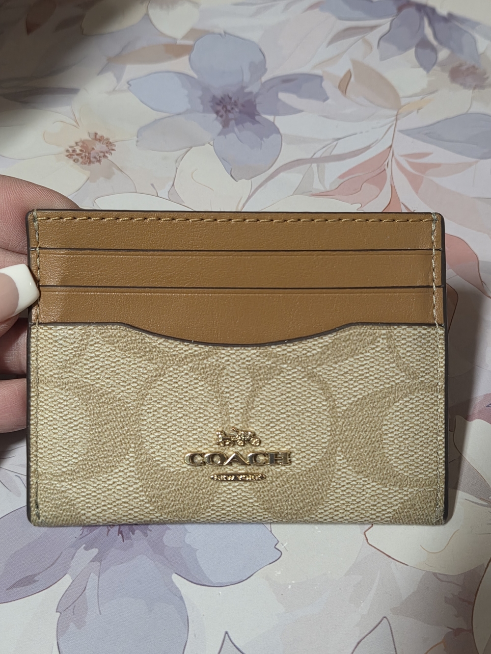 Coach Signature Canvas Card Case
